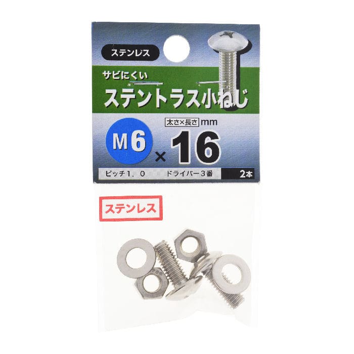 ステントラス小ねじ　６×１６