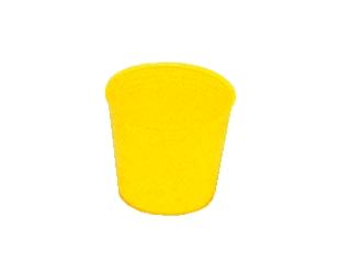 カラーポット　１００個組　９ｃｍ　黄