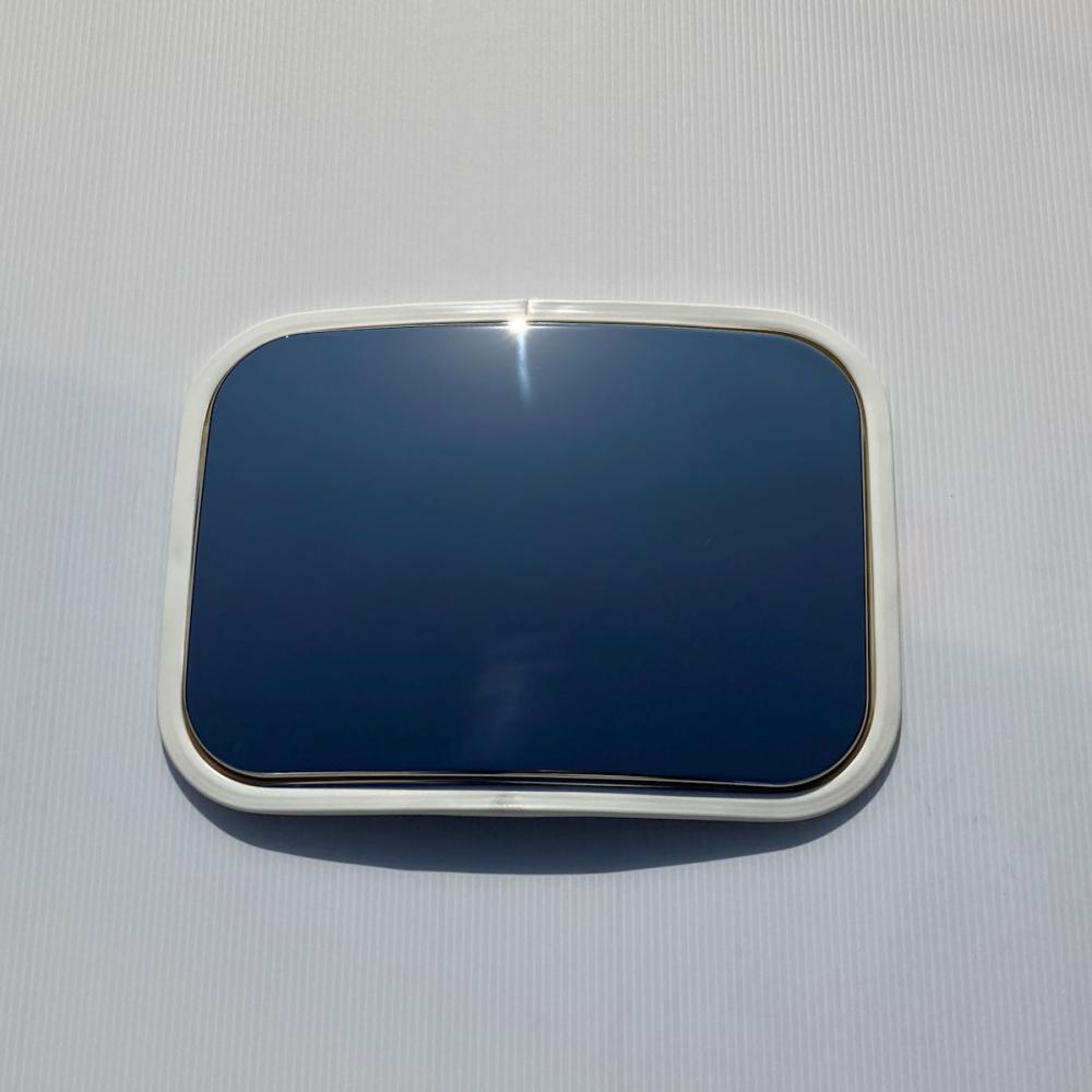 ステンレスカーブミラー角　３００×２２０　シロ