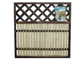 焼杉竹ラティス　９０×９０ｃｍ