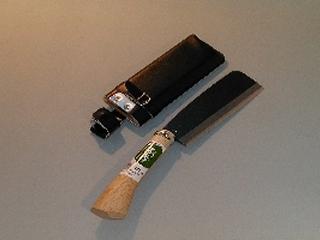 鋼典　鋼付　地型鉈　１８０ｍｍ　木鞘