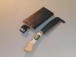 鋼典　鋼付　箸付鉈　１８０ｍｍ　木鞘