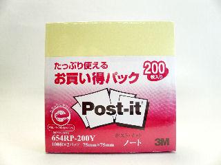 ３Ｍ　ポストイット　６５４ＲＰ－２００Ｙ