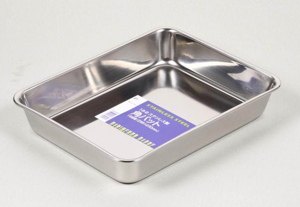 １８－８ステンレス製角バット　１５枚取　２９５×２３０