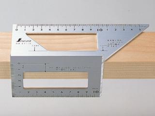 一発止型定規　アルミ