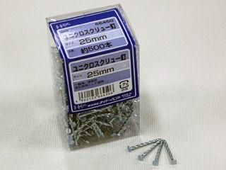ＥＰユニクロスクリュー釘　＃１６×２５ｍｍ　５００本入