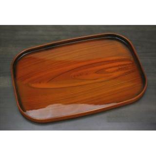 【紀州塗】　チークトレー　３６ｃｍ