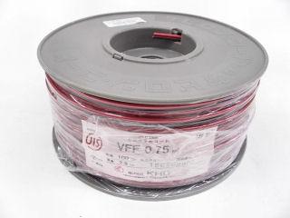 ビニル平形コード　ＶＦＦ　０．７５ＳＱ　赤／黒　１００ｍ巻