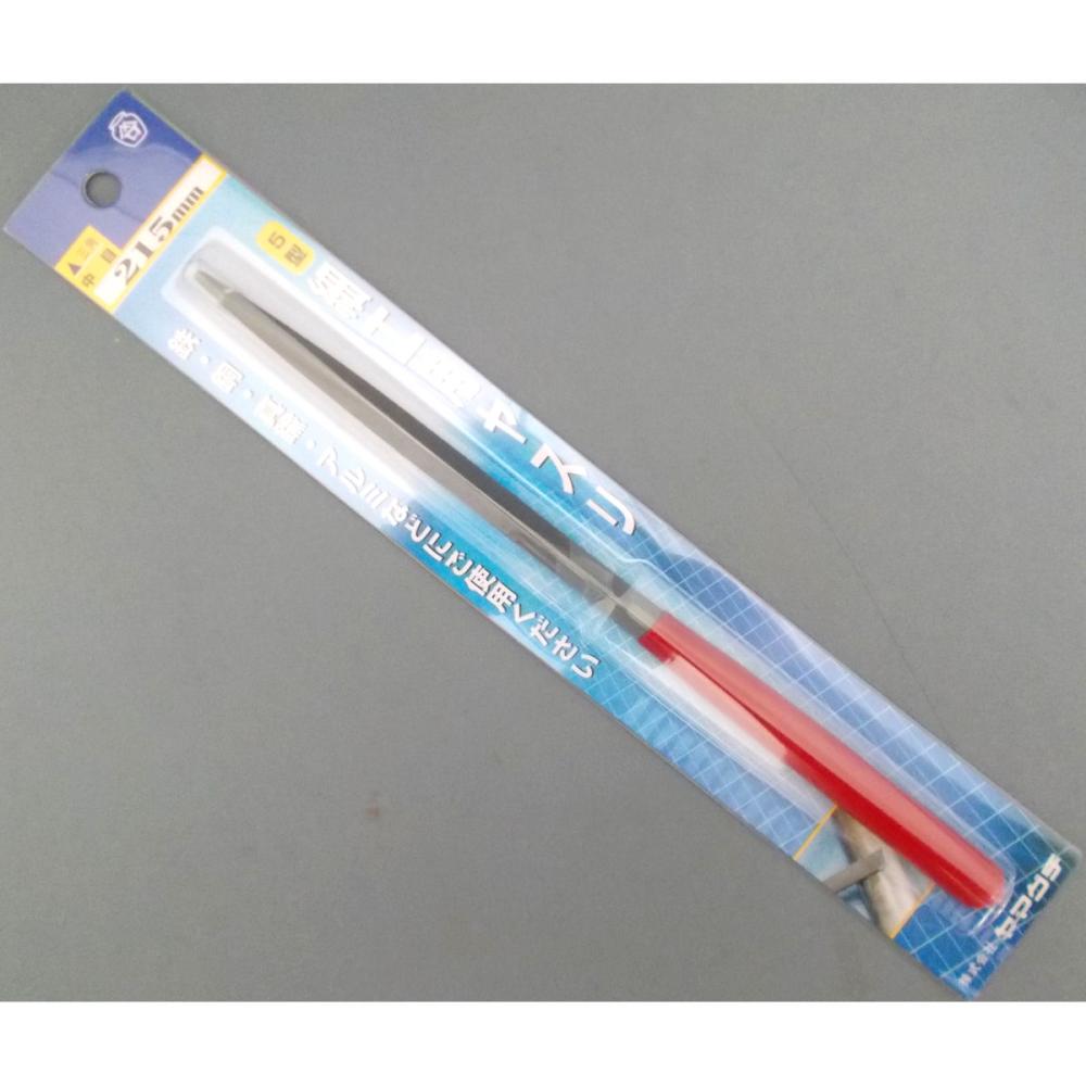 細工用ヤスリ　（５型）　三角　２１５　中目　Ｂ柄付
