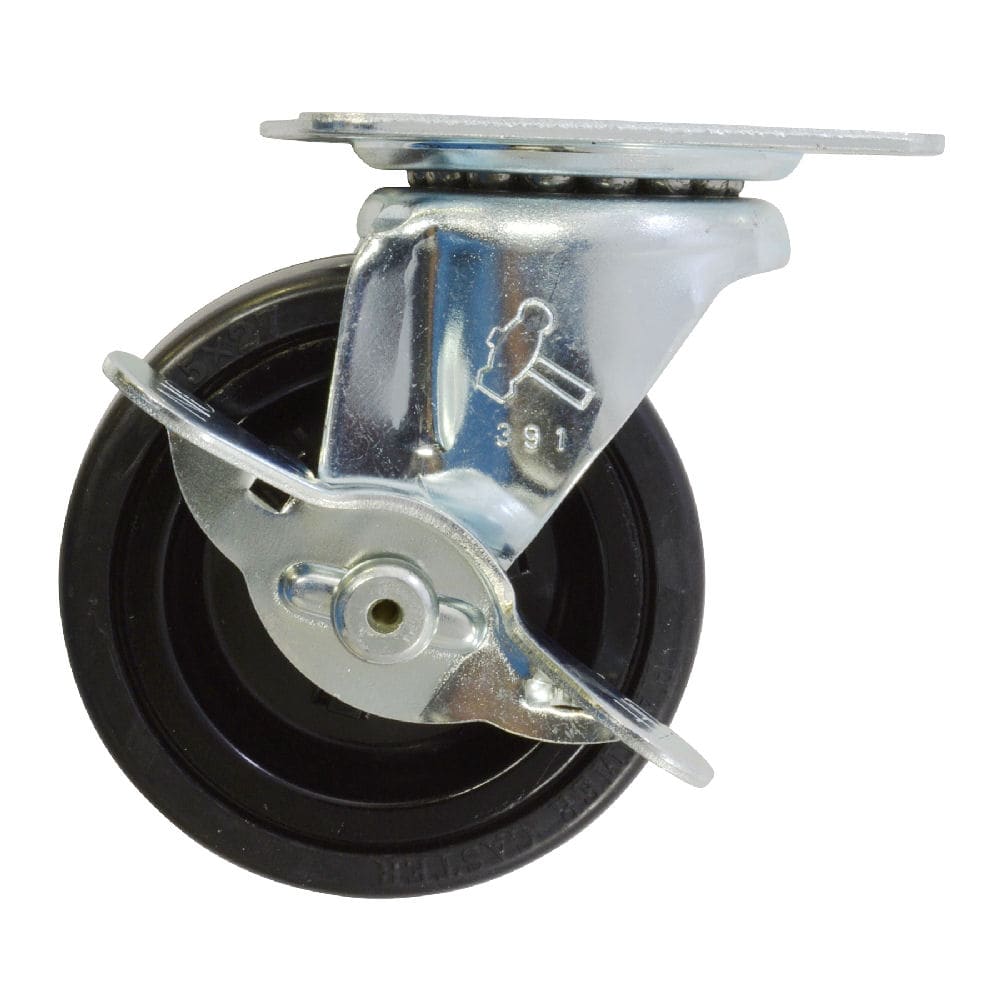 ゴム自在キャスターストッパー付　４１５Ｇ－Ｒ７５　　