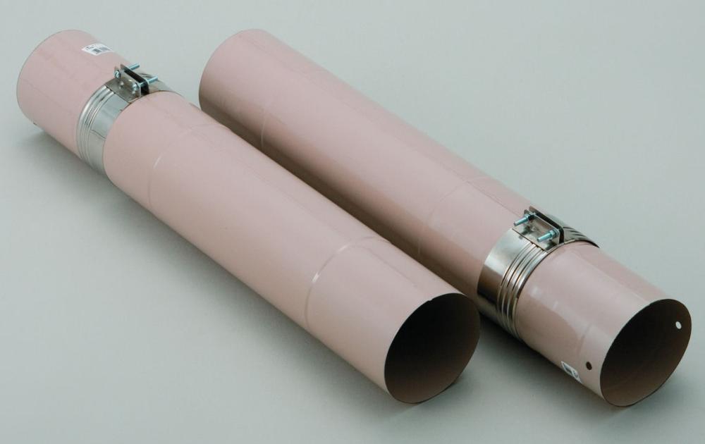 ホクアイ　ホーロー煙突　半伸縮管　ベージュ　１０６ｍｍ