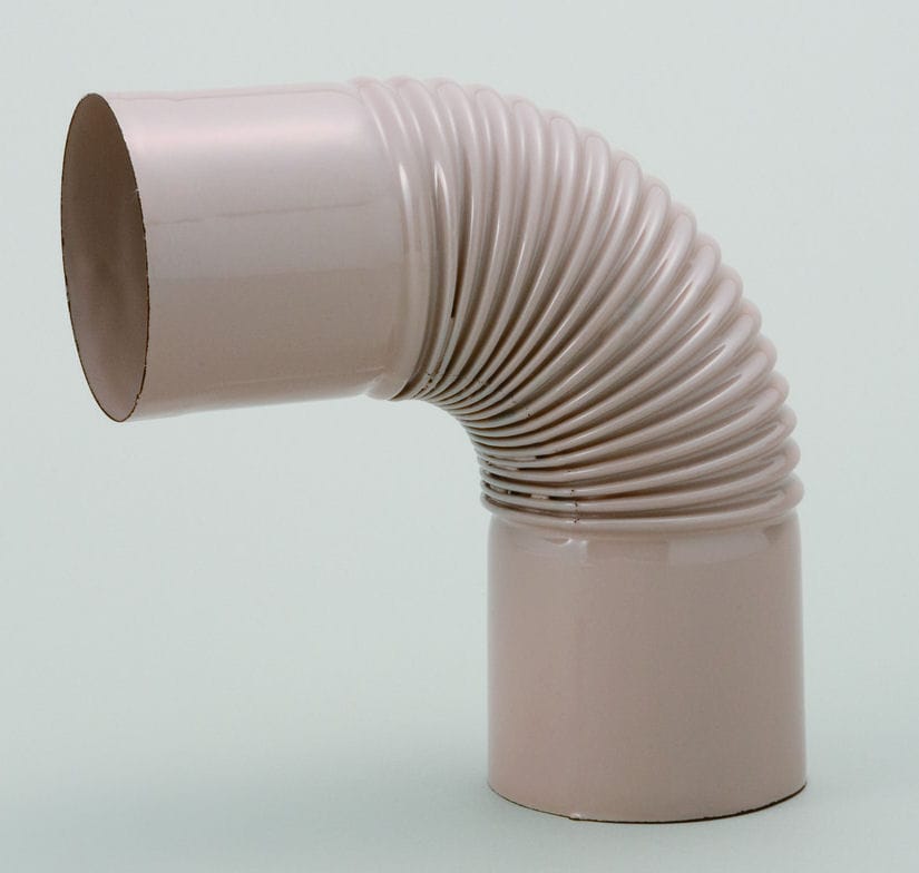 ホクアイ　ホーロー煙突　曲管　ベージュ　１０６ｍｍ