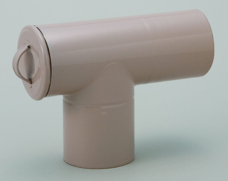 ホクアイ　ホーロー煙突　Ｔ字管　ベージュ　１０６ｍｍ