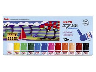 ぺんてる　ポリチューブ　絵の具　１２色