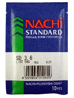 ナチ　鉄工用ストレートドリル１０本入ＳＤ　３．６ｍｍ