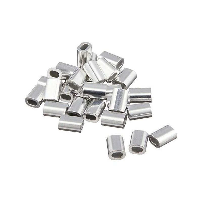 ニッサチェイン　オーバルスリーブ徳用　０．４５パイ用　３０個入り　Ｐ－１８９６