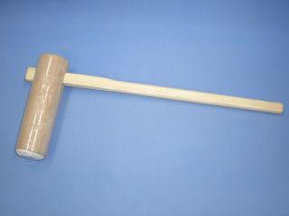 餅つき用白木杵　子供（園児）ＳＳＳ　杵直径７．５×２６ｃｍ　柄 の長さ６０ｃｍ