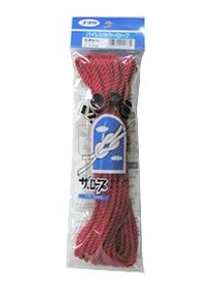 パイレンカラーロープ　４ｍｍ×８ｍ　レッド