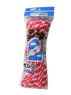 アクリル紅白ロープ　６ｍｍ×１０ｍ