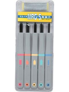 マルイチ　ラバーグリップ　彫刻刀セット　ＭＲＧ－５