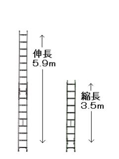アルインコ　アルミ二連はしご　ＣＸ６０ＤＥ