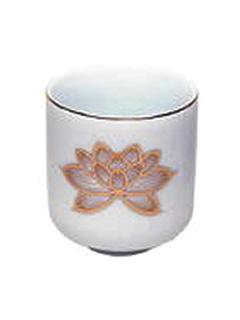 白上金ハス湯呑　１．８寸