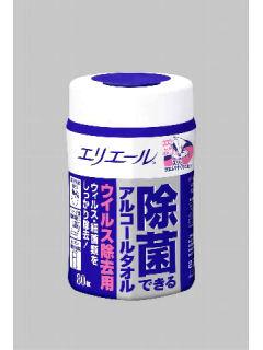 大王製紙　エリエール　除菌できるアルコールタオル　ウィルス除去　本体　８０枚