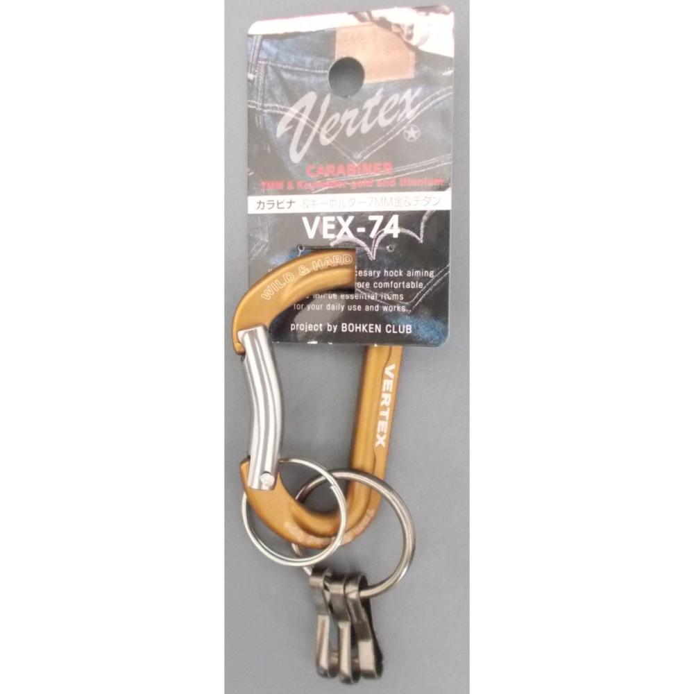 カラビナ＆キーホルダー　７ｍｍ　金＆チタン　ＶＥＸ－７４