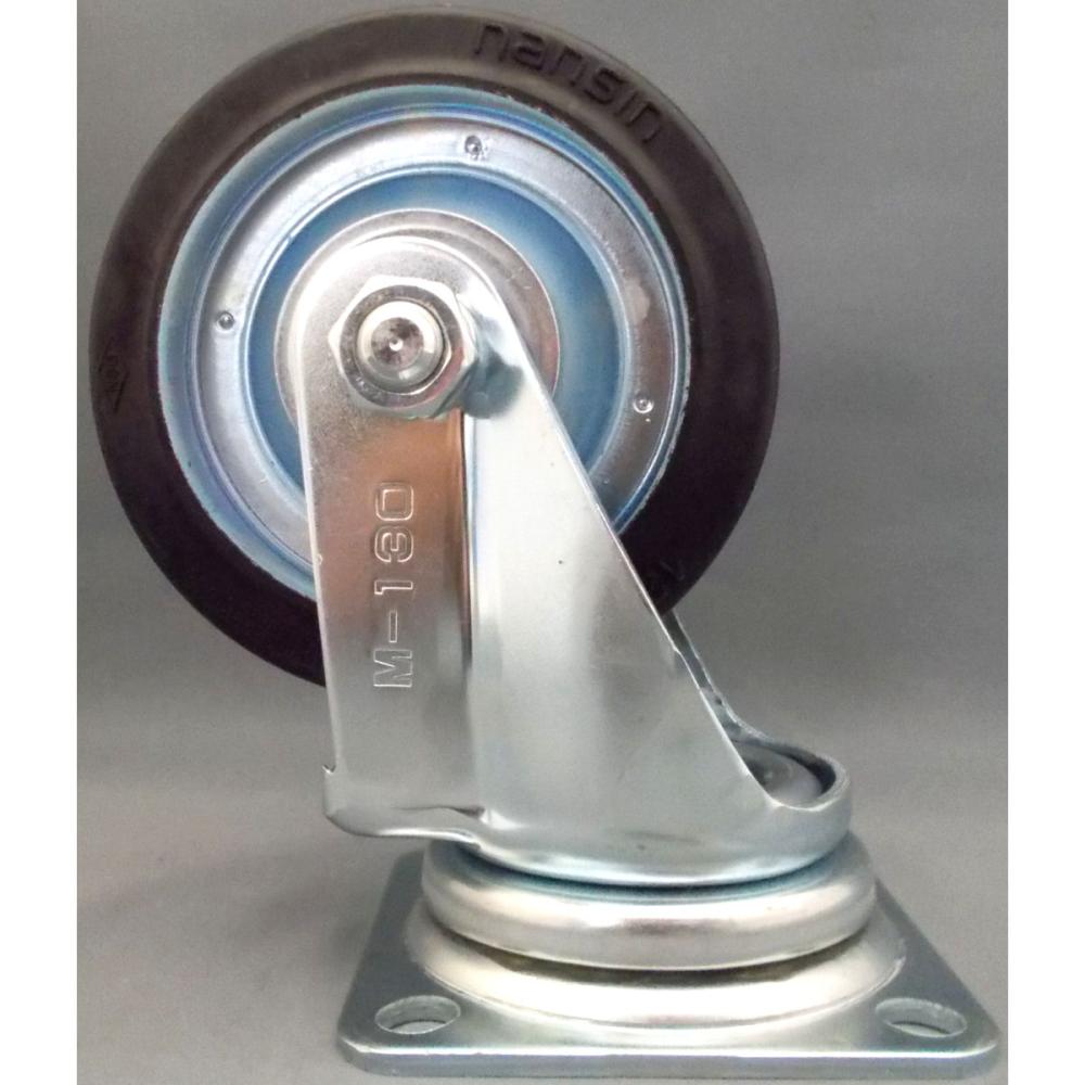 ナンシン　産業用キャスター　車輪径１３０ｍｍ　ゴム（B入）　プレート式自在　ＳＴＭ－１３０ＶＳ