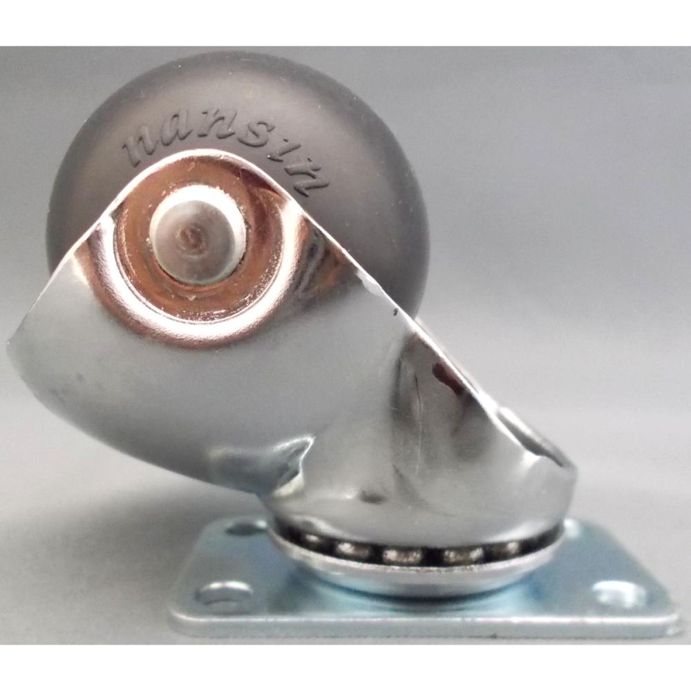 ナンシン　デザインキャスター　車輪径４０ｍｍ　ゴム　プレート式自在　ＱＴＥ－４０ＱＲ