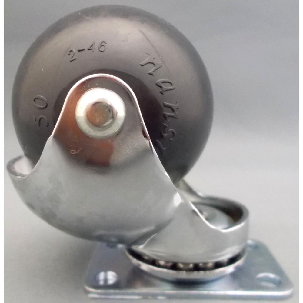 ナンシン　デザインキャスター　車輪径５０ｍｍ　ゴム　プレート式自在　ＱＴＥ－５０ＱＲ