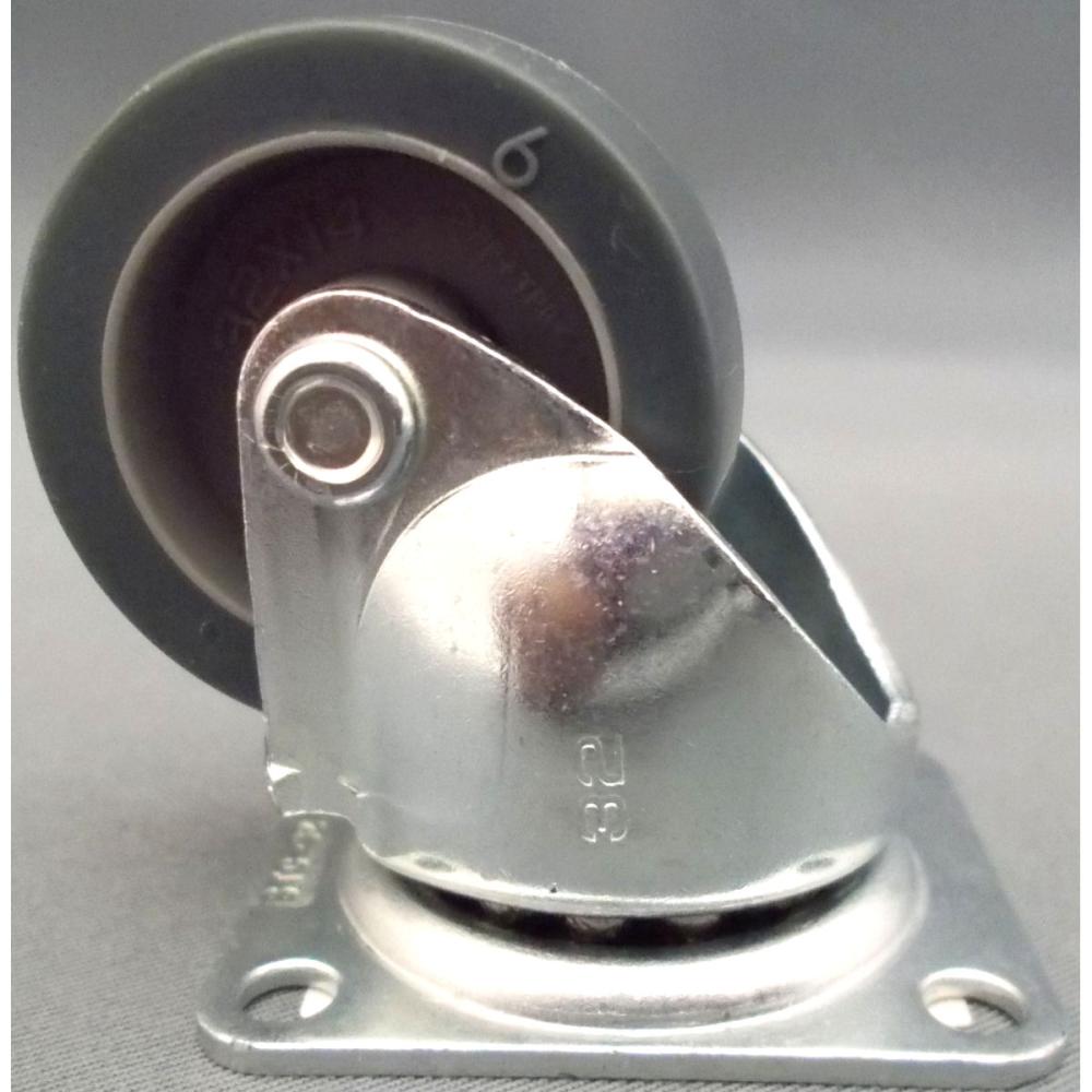 ナンシン　汎用キャスター　車輪径３２ｍｍ　TPゴム・グレー　プレート式自在　ＳＴＣ－３２ＥＭ