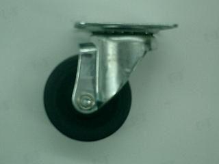 ナンシン　汎用キャスター　車輪径６５ｍｍ　ゴム　プレート式自在　ＳＴＣ－６５ＥＭ