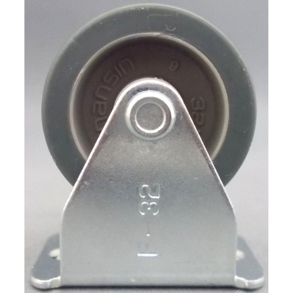 ナンシン　汎用キャスター　車輪径３２ｍｍ　TPゴム・グレー　プレート式　固定　ＳＫＣ－３２ＥＭ