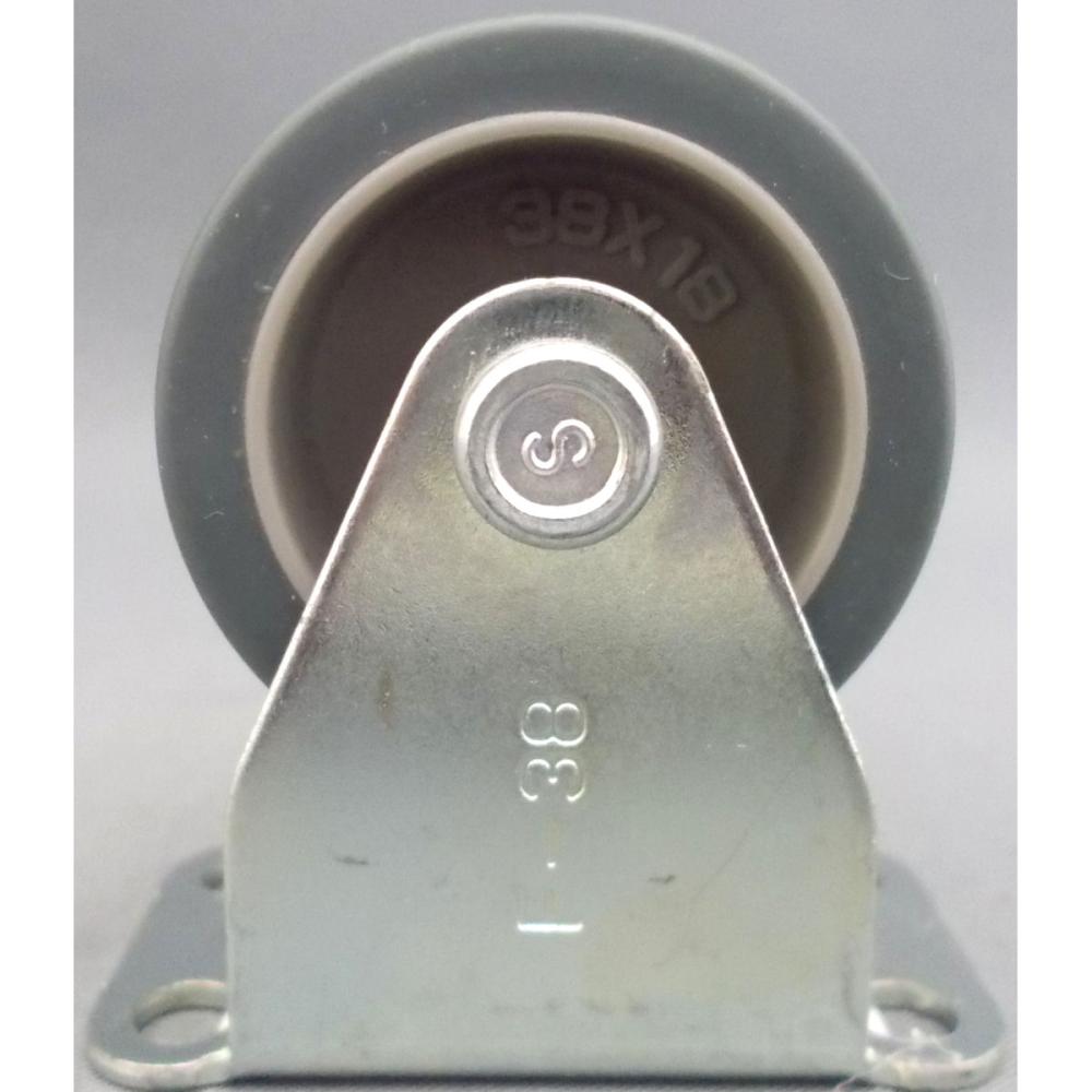 ナンシン　汎用キャスター　車輪径３８ｍｍ　TPゴム・グレー　プレート式　固定　ＳＫＣ－３８ＥＭ