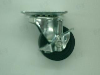 ナンシン　汎用キャスター　車輪径５０ｍｍ　ゴム　プレート式自在　ストッパー付　ＳＴＣ－５０ＥＭＳ－１