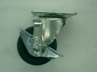 ナンシン　汎用キャスター　車輪径６５ｍｍ　ゴム　プレート式自在　ストッパー付　ＳＴＣ－６５ＥＭＳ－１