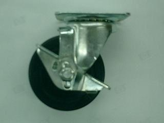 ナンシン　汎用キャスター　車輪径７５ｍｍ　ゴム　プレート式自在　ストッパー付　ＳＴＣ－７５ＥＭＳ－１