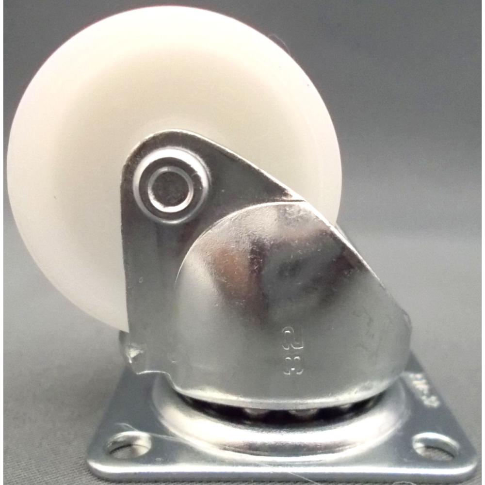 ナンシン　汎用キャスター　車輪径３２ｍｍ　ナイロン・白　プレート式自在　ＳＴＣ－３２ＮＭ