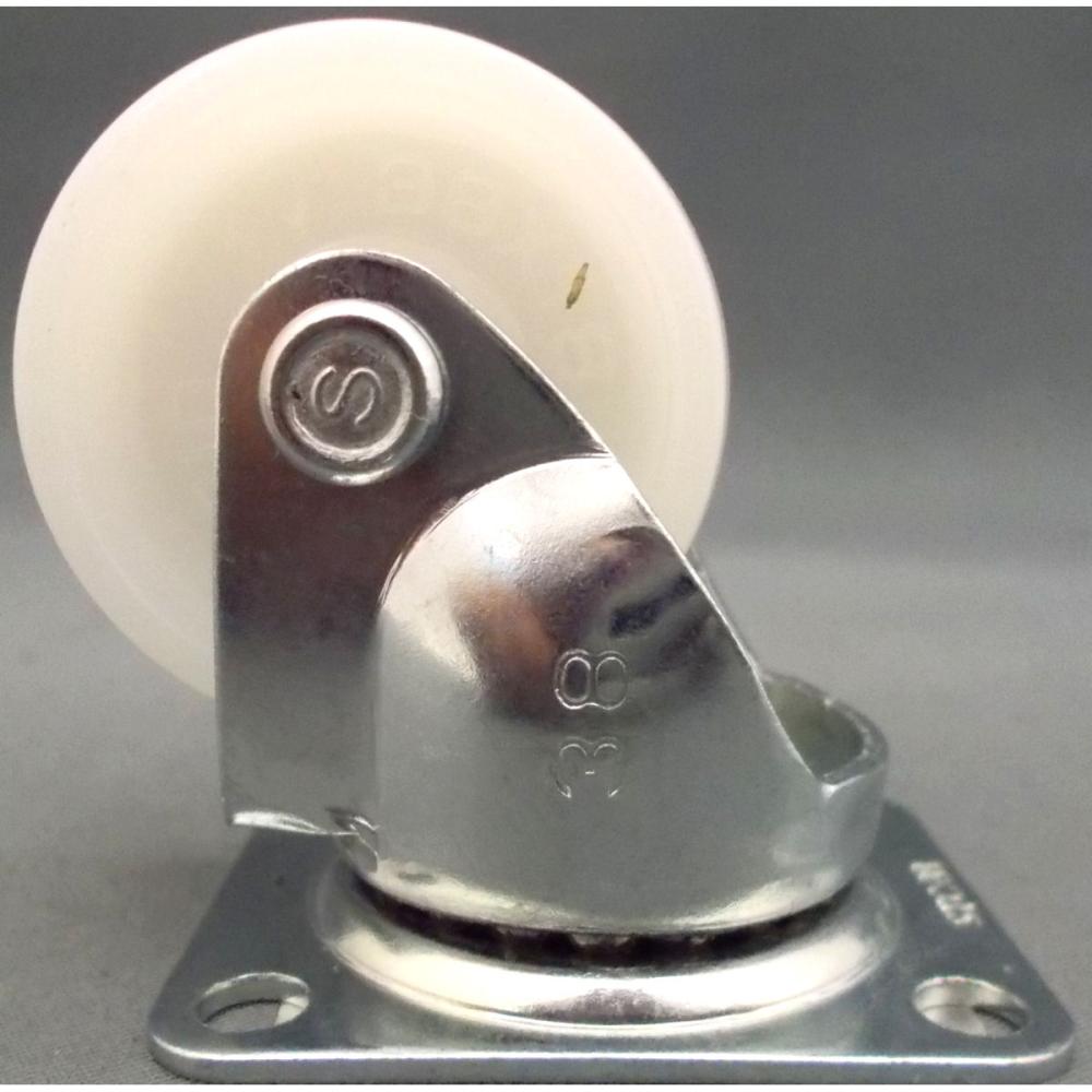 ナンシン　汎用キャスター　車輪径３８ｍｍ　ナイロン・白　プレート式自在　ＳＴＣ－３８ＮＭ