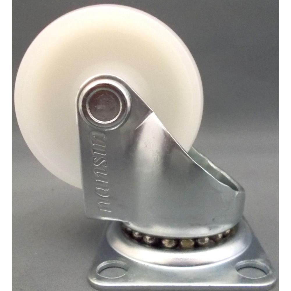ナンシン　汎用キャスター　車輪径６５ｍｍ　ナイロン・白　プレート式自在　ＳＴＣ－６５ＮＭ