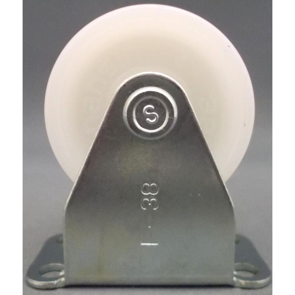 ナンシン　汎用キャスター　車輪径３８ｍｍ　ナイロン・白　プレート式　固定　ＳＫＣ－３８ＮＭ