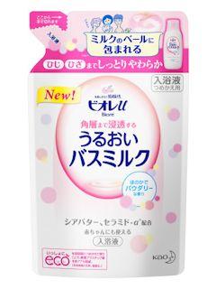 花王　ビオレｕ　角層まで浸透バスミルク　パウダリーな香り　詰め替え用　４８０ｍＬ