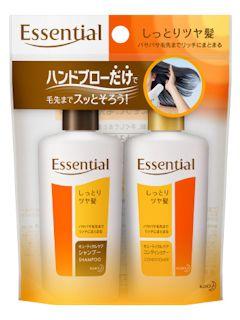 花王　エッセンシャル　しっとりツヤ髪　シャンプーコンディショナー　ミニセット　９０ｍＬ