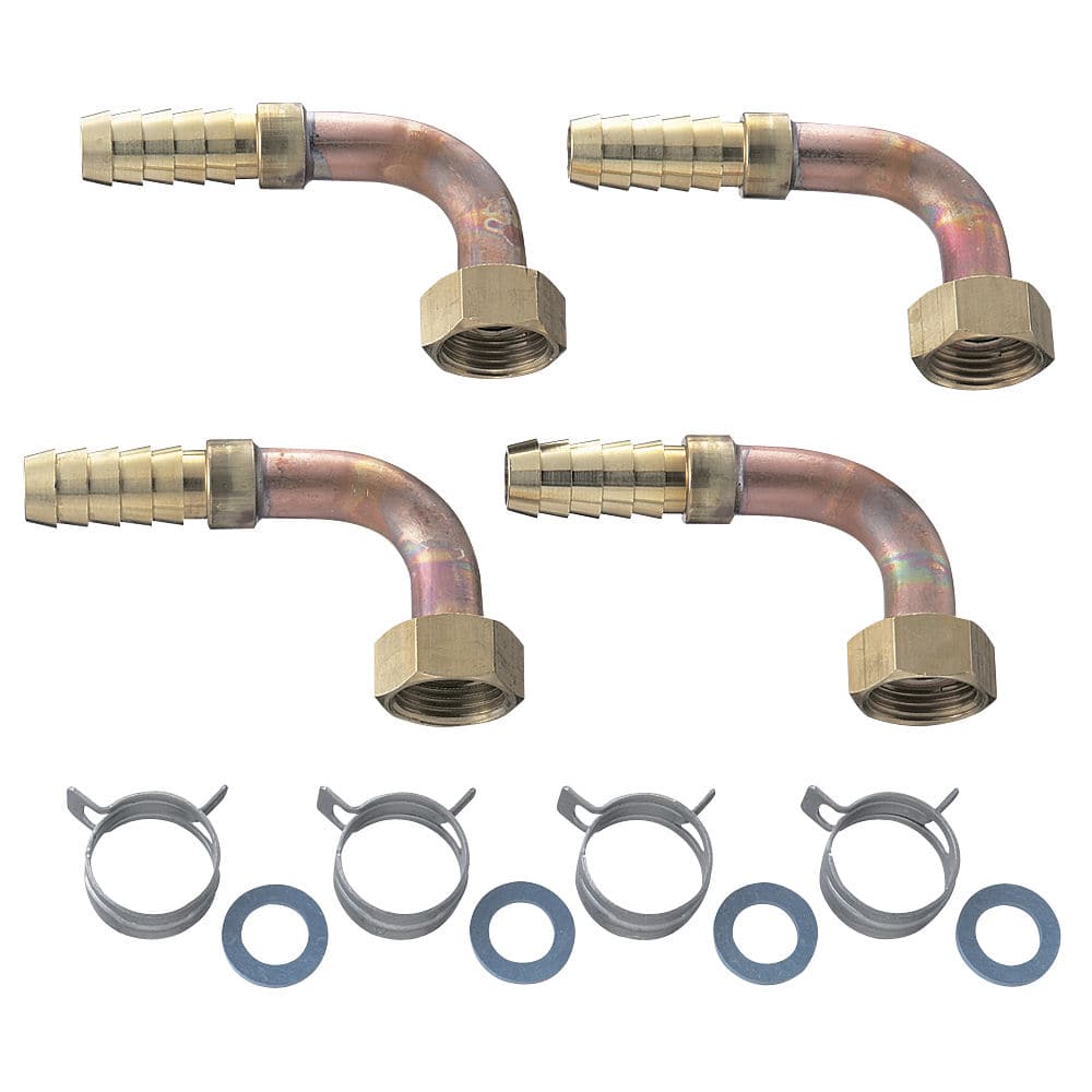 ＳＡＮＥＩ（サンエイ）ペアホースＬ金具セット　Ｔ４２１－１４Ｓ－１５Ａ