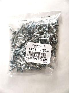 Ｋ＋ＢＵＩＬＤ　ドリルスクリュー皿ユニクロ４×１３（約１００本入り）