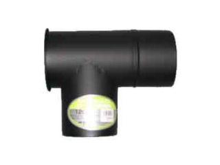 ホンマ製作所　黒耐熱煙突　Ｔ曲り　煙突径１２０ｍｍ