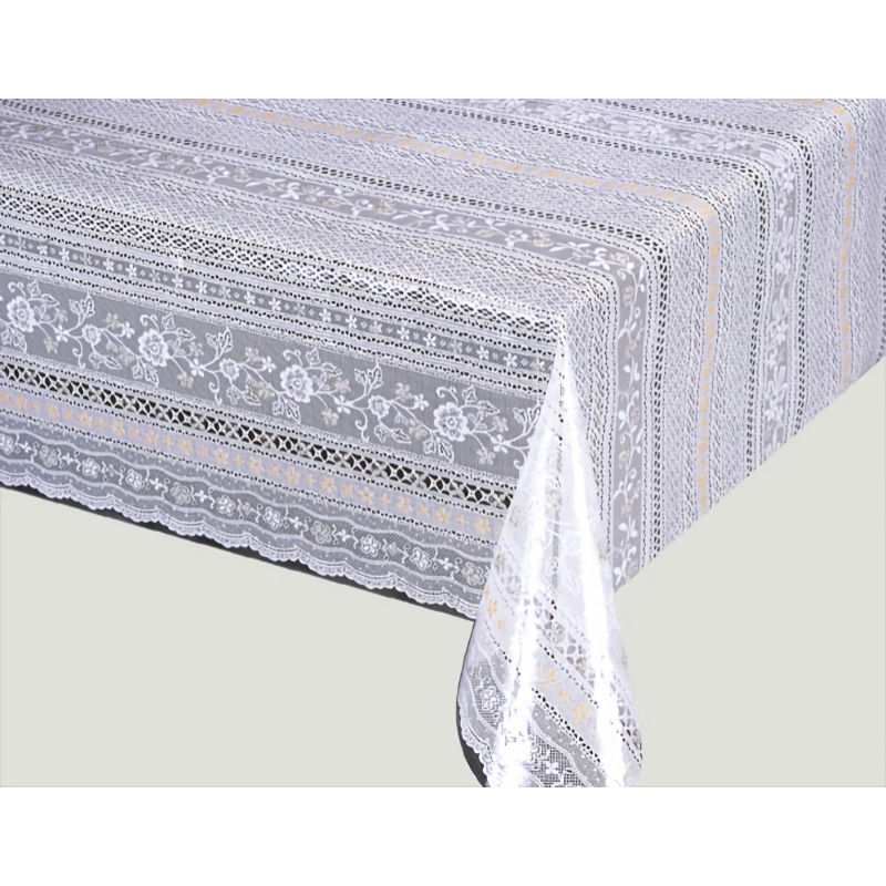 明和グラビア　レーステーブルクロス　ベージュ　Ｍ－７３１