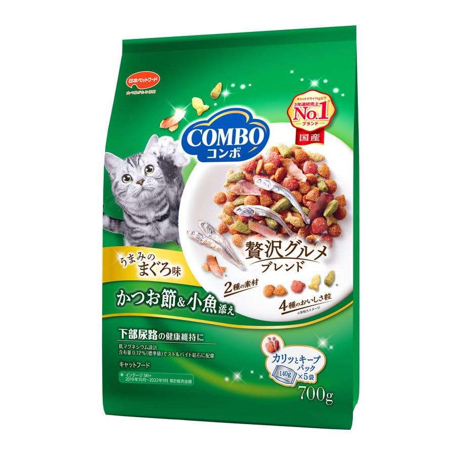 日本ペットフード　コンボキャット　まぐろ味　かつおぶし・小魚添え　７００ｇ
