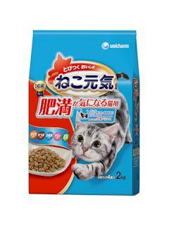 ユニ・チャーム　ねこ元気　肥満が気になる猫用　まぐろ・かつお・白身魚・チキン・緑黄色野菜入り　２．０ｋｇ